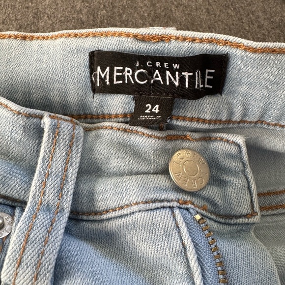J.Crew Mercantile Womens Light Wash Skinny Denim Jeans Sz 24 Pants - Picture 2 of 3